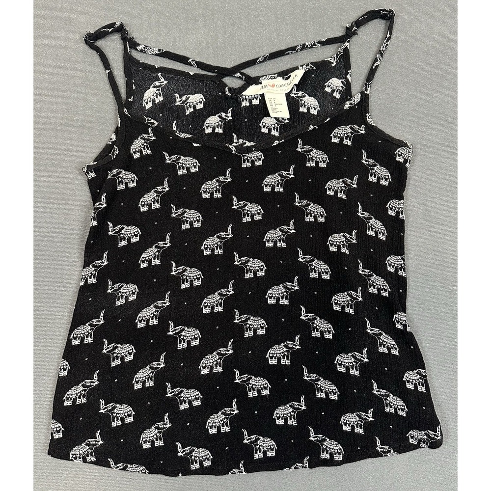 H&M Coachella Collection Elephant Tank Top Size 4 Y2K Boho Festival